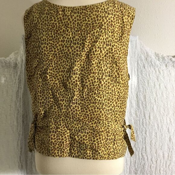 APE VTG 100% Silk Animal Print Vest Size M - Picture 7 of 8
